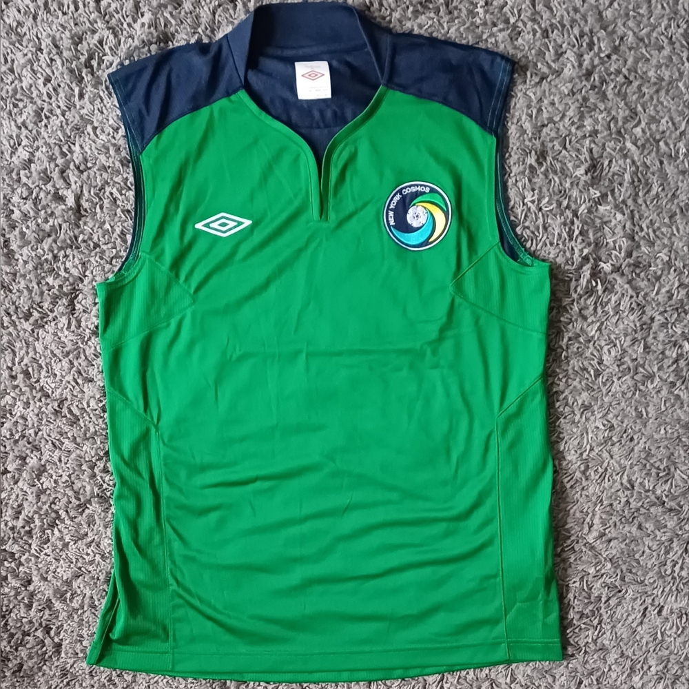 New York Cosmos Umbro sleeveless soccer jersey shirt trikot SIZE XL